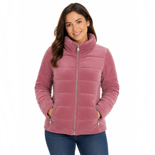 Chicoree ladies quilted velvet jacket Size: Medium
