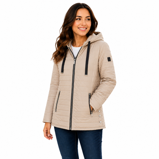 Etage Ladies Hooded Quilted Jacket – Size: Medium