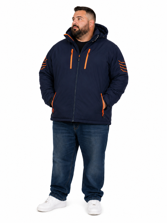 Eurojeans Men's Hooded Winter Jacket – Size: 4XL