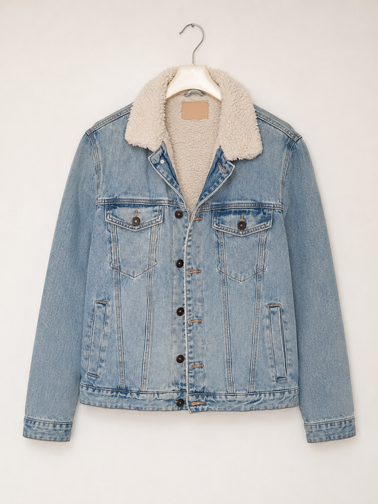 💙 Cotton On Denim Sherpa Jacket – Size Medium (M) 💙