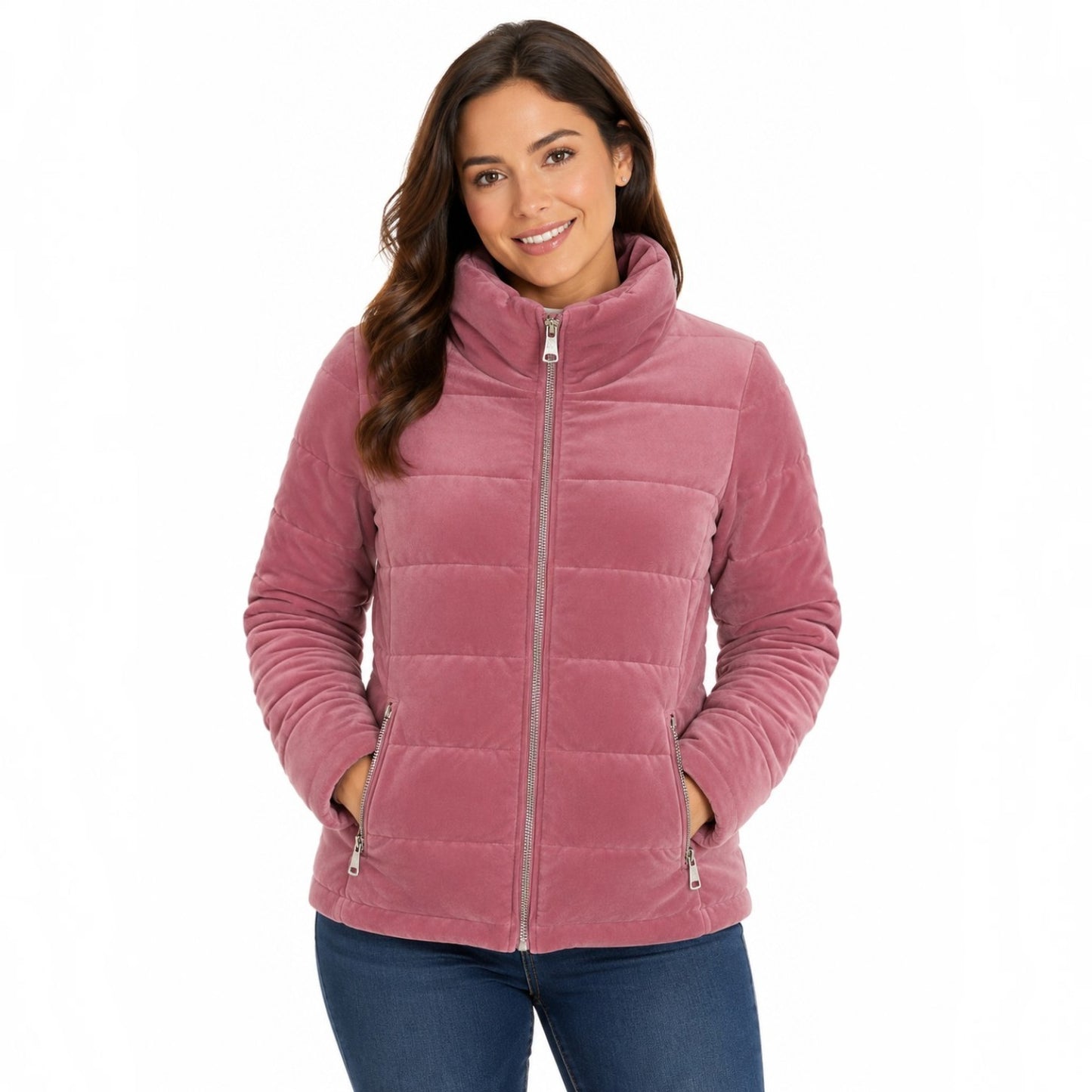 Chicoree ladies quilted velvet jacket Size: Medium