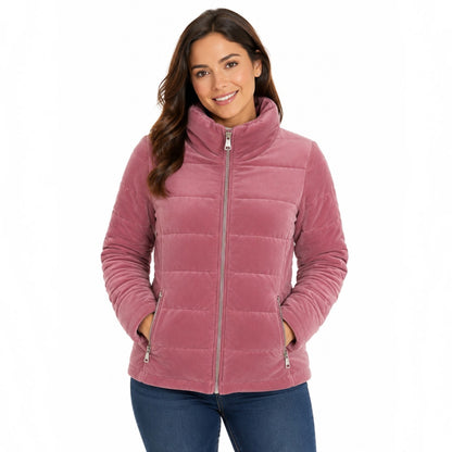 Chicoree ladies quilted velvet jacket Size: Medium