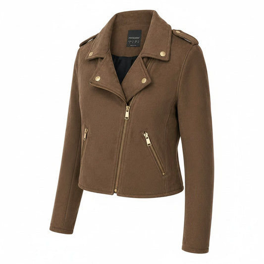 Primark Ladies Faux Suede Cropped Jacket – Size: Small