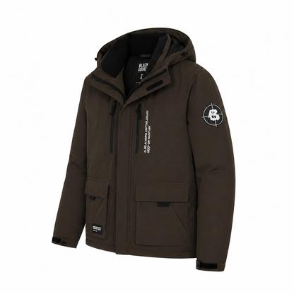 Black Squad Men's Hooded Winter Jacket – Size: Medium