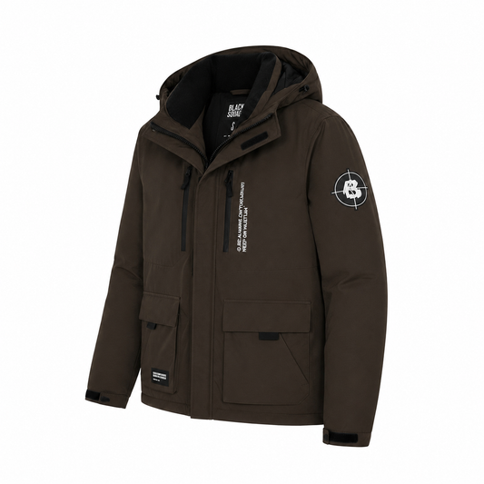 Black Squad Men's Hooded Winter Jacket – Size: Medium