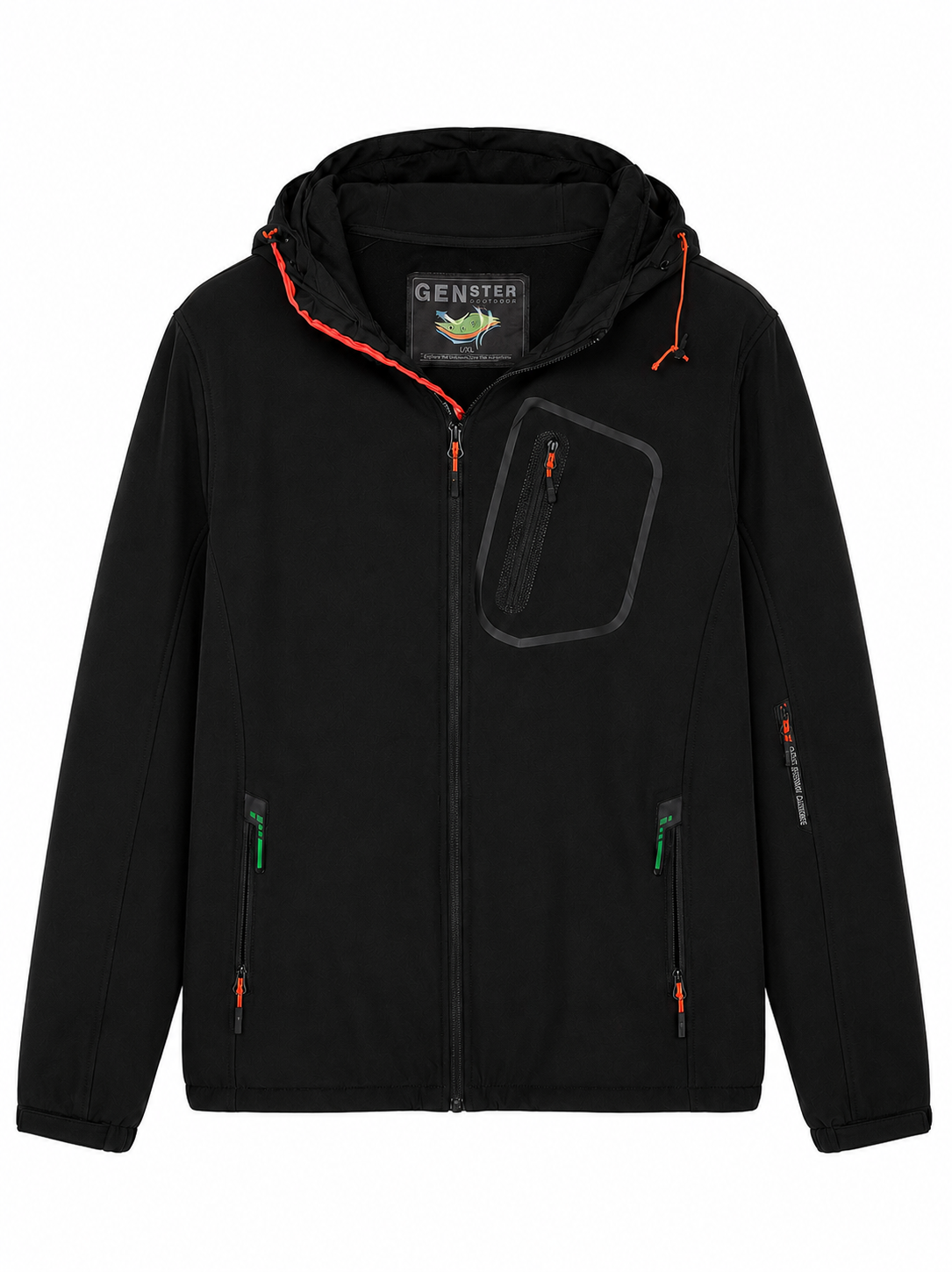 Genster Men's Softshell Hooded Jacket – Size: 4XL +