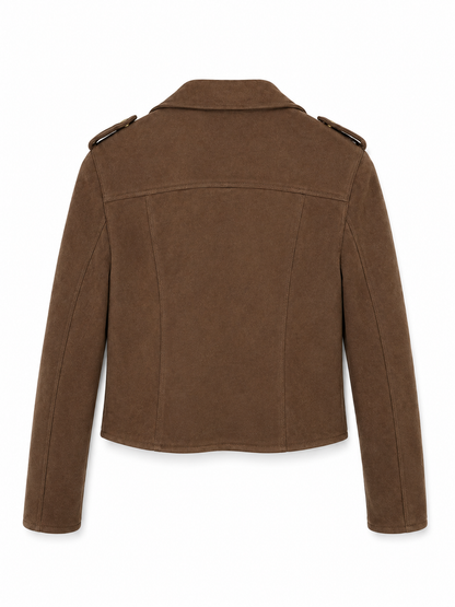 Primark Ladies Faux Suede Cropped Jacket – Size: Small