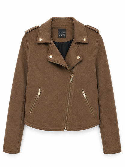 Primark Ladies Faux Suede Cropped Jacket – Size: Small