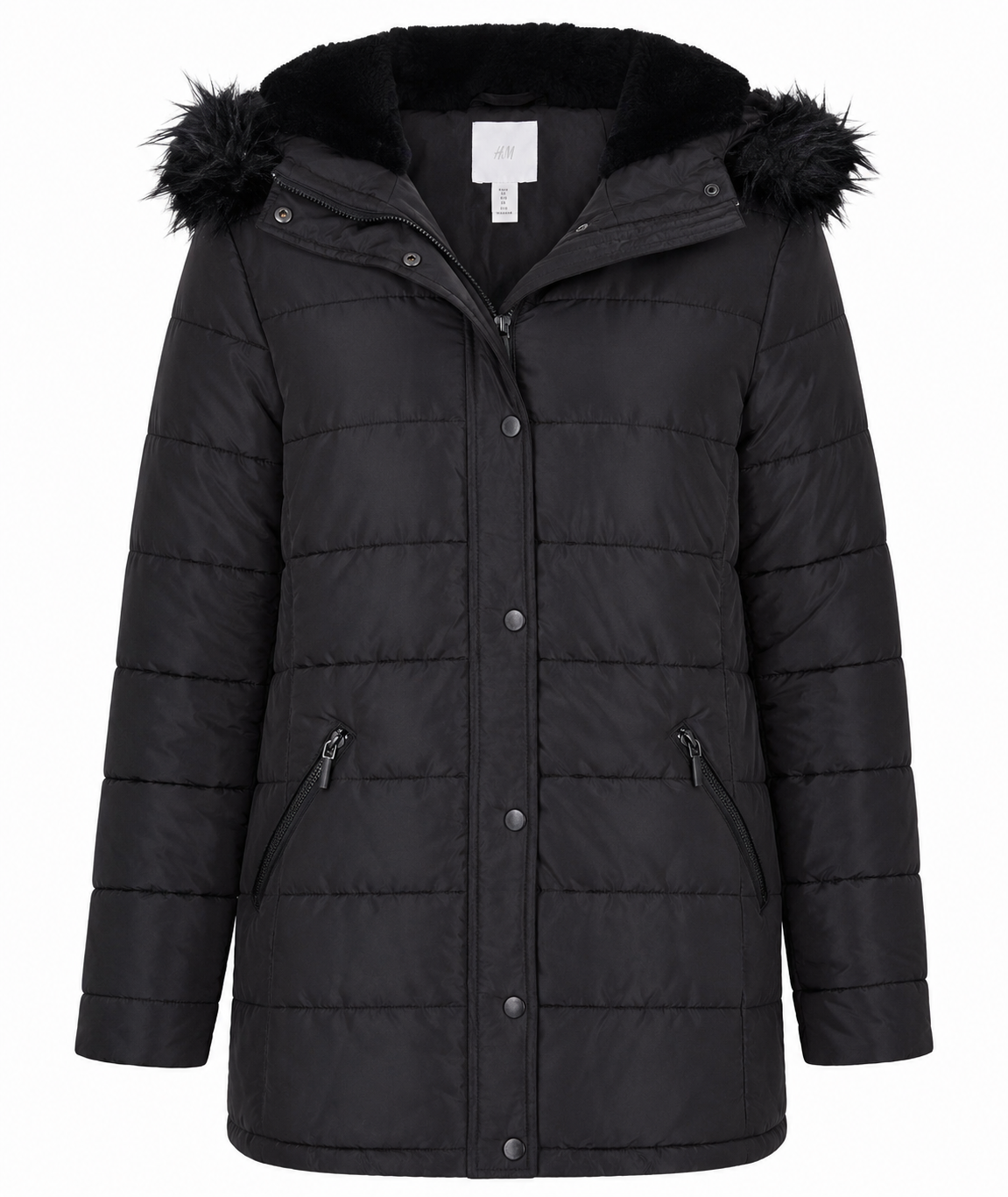 H&M Ladies Hooded Puffer Jacket – Size: XL