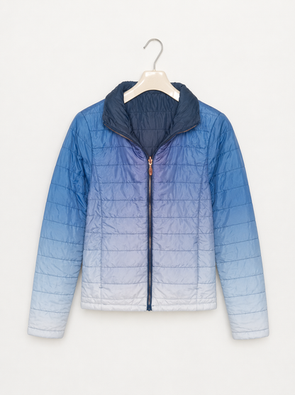 🩵 Ladies Large Ombre Puffer Jacket – Excellent Condition 🩵