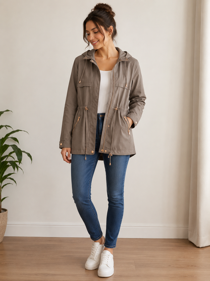 🤎 Lady's Small H&M Hooded Anorak Jacket 🤎